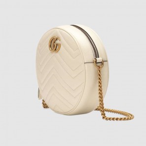Gucci GG Marmont mini round shoulder bag 550154 0OLET 9022