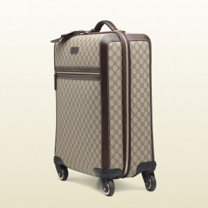 Gucci GG supreme canvas four wheel carry-on suitcase
