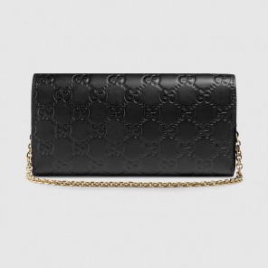 Gucci Leather GG chain wallett 269541 CWC1G 1000