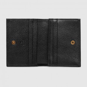 Gucci Leather card case with Double G and crystals 499783 CWGHT 8230