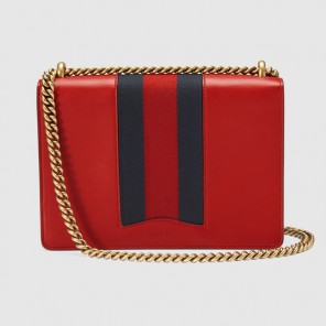 Gucci Peony leather chain shoulder bag 432280 DLXYT 6460