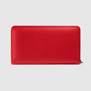 Gucci Print leather zip around wallet 496317 0GDAT 6461