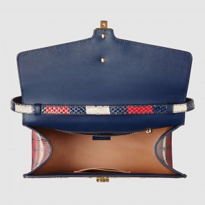 Gucci Sylvie printed snakeskin top handle bag 431665 LSA1G 9170