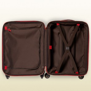 Gucci diamante leather wheeled carry-on suitcase