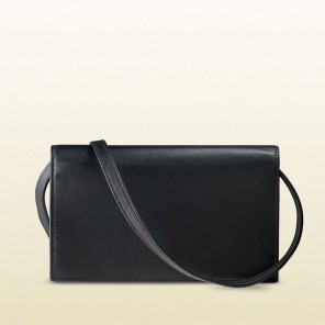 Gucci icon leather wallet with stap