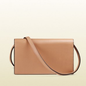 Gucci icon leather wallet with stap