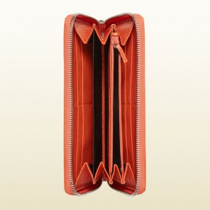 Gucci leather zip around wallet