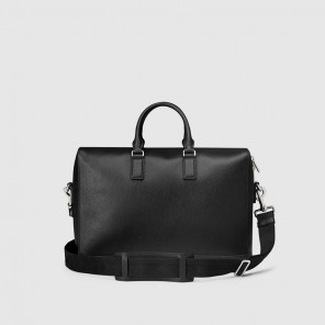 Gucci men leather briefcase with front pocket