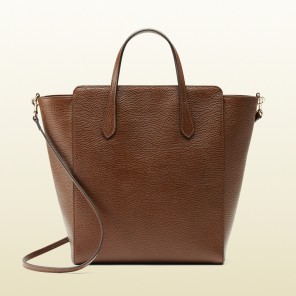 Gucci swing leather top handle bag