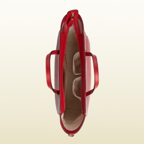 Gucci swing leather top handle bag