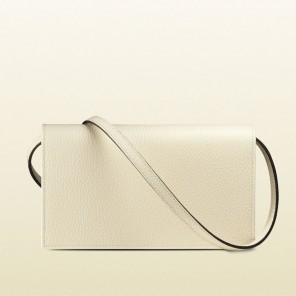 Gucci swing leather wallet with strap