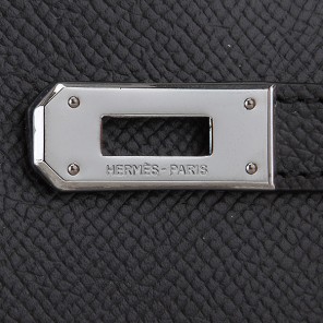Hermes Kelly Original Saffiano Leather Bi-Fold Wallet A708 Black
