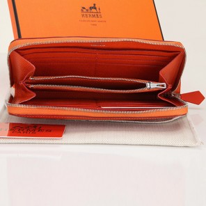 Hermes Zipper Wallet Original Saffiano Leather A309 White