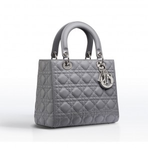 Lady Dior bag in Dior grey lambskin