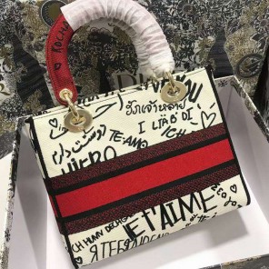 MEDIUM LADY D-LITE DIORAMOUR BAG