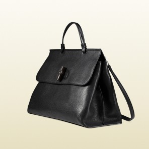 Online exclusive bamboo daily leather top handle bag