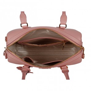 PRADA Saffiano Leather 30cm Two Handle Bag 1845 in Pink