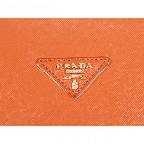 PRADA Saffiano Leather Top Handle Bag 6831 in Orange