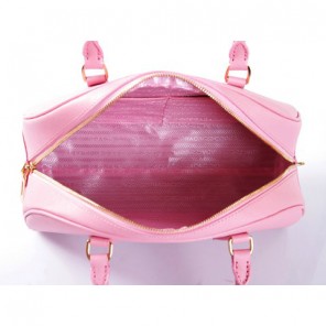 PRADA Saffiano Leather Tote Bag BL0852 in Cherry pink