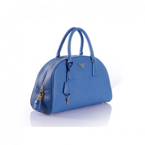 PRADA Saffiano Leather Tote Bag BL0852 in Lake blue