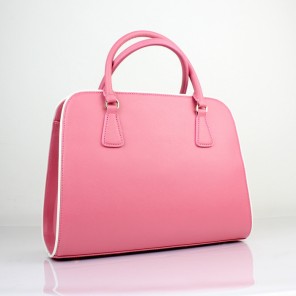 PRADA Saffiano Leather Tote Bag BN2609 in Cherry pink