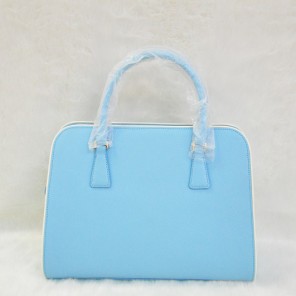 PRADA Saffiano Leather Tote Bag BN2609 in Lake blue
