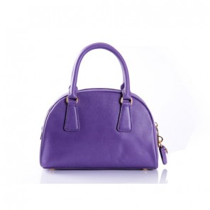 PRADA Saffiano Leather Two Handle Bag BL0854 in Purple