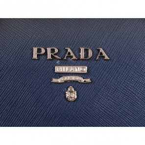 Prada 95510 Men Computer Work bag in Blue