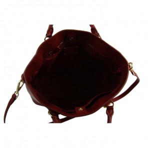 Prada BN1902 Original Calf Leather Tote Bag in Red