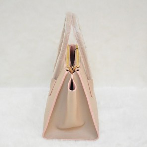 Prada Glace Calf Leather Tote Bag BN2619 in Bare Pink