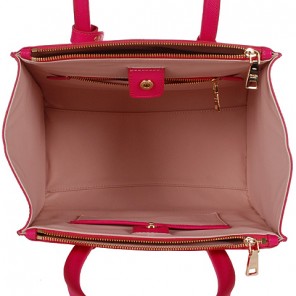 Prada Glace Calf Leather Tote Bag BN2619 in Rose red