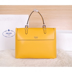 Prada Original Leather Tote Bag BN8905 Yellow