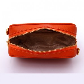 Prada Saffiano Calf Leather Pouch 1N1674 in Orange