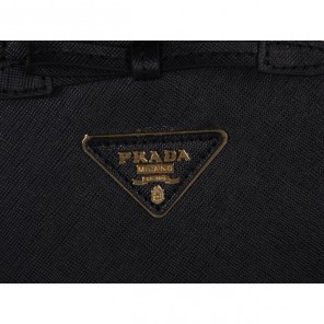 Prada Saffiano Calf Leather Tote Bag 2244 in Black