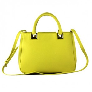 Prada Saffiano Calf Leather Tote Bag 2246 in Lemon