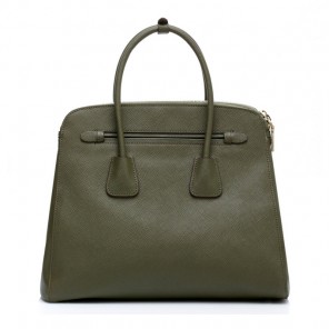 Prada Saffiano Cuir Leather Tote Bag 103359 in Green