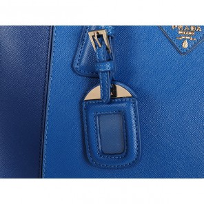 Prada Saffiano Leather Tote Bag 2274 in RoyalBlue with Blue