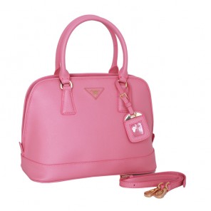 Prada Saffiano Leather Tote Handbag BN2558 in Cherry pink