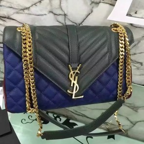 SAINT LAURENT CLASSIC MEDIUM MONOGRAM SAINT LAURENT SATCHEL IN LEATHER