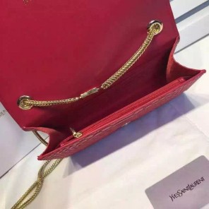 SAINT LAURENT Monogramme Cross-body Shoulder Bag 311217 Red