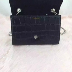 SAINT LAURENT Monogramme Cross-body Shoulder Bag 312390 Black