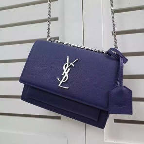 SAINT LAURENT SMALL SUNSET MONOGRAM SAINT LAURENT SATCHEL IN Original LEATHER