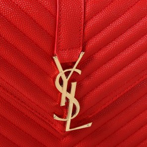 Saint Laurent classic monogramme medium satchel in Caviar Leather Bag Y3007 Red