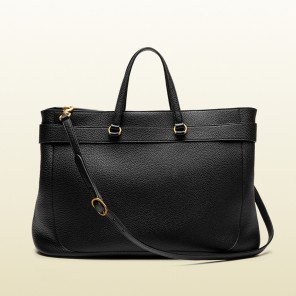 Soft bright bit leather tote