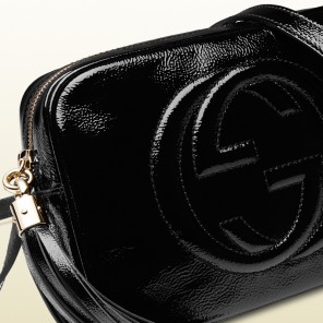 Soho soft patent leather disco bag