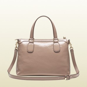Soho soft patent leather top handle bag