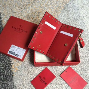 Valentino Garavani Rockstud coin purse and card case in calfskin