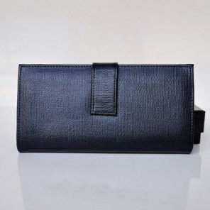 Yves Saint Laurent Large Y Line Flap Wallet 241175 Black