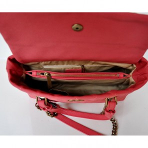 chanel Classic Nubuck Cannage Pattern leather Two Handle Bag A69091 Red