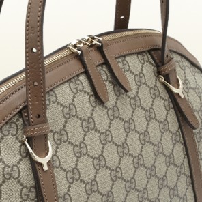 gucci nice GG supreme canvas top handle bag